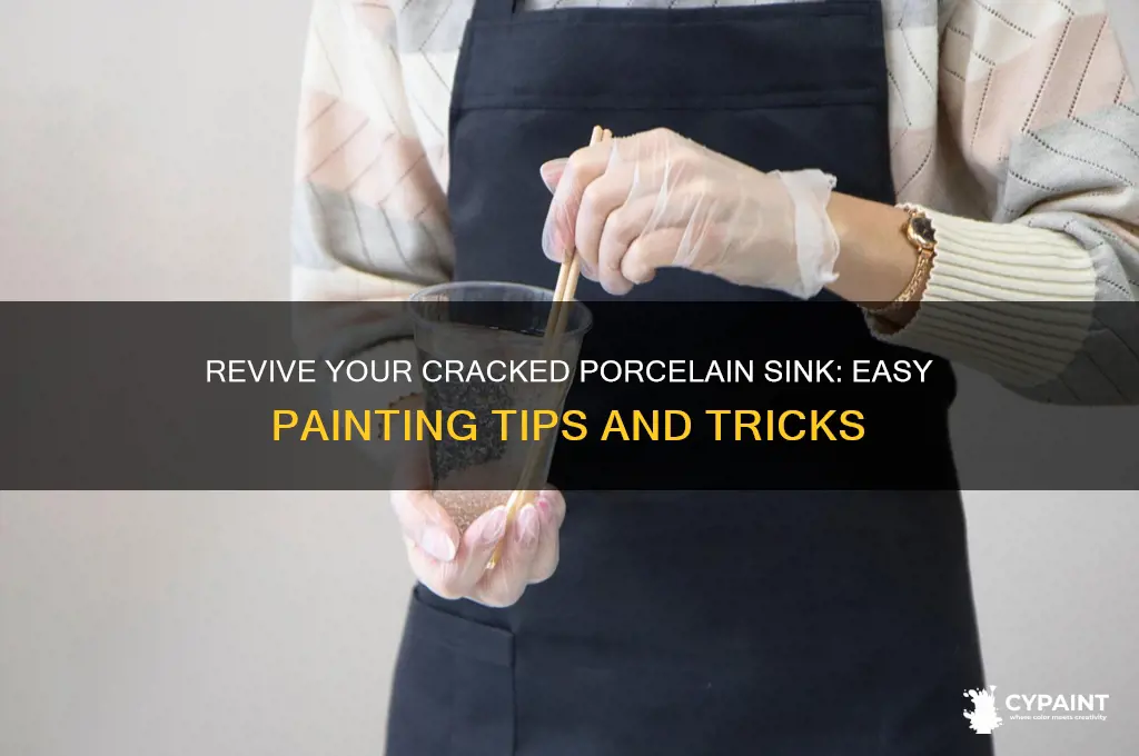 how to paint over cracked porcelain sink
