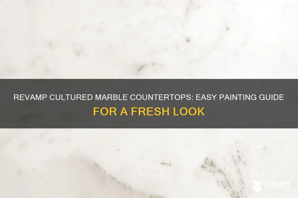 how to paint over cultured marble countertops