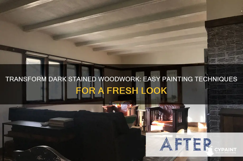 how to paint over dark stained woodwork