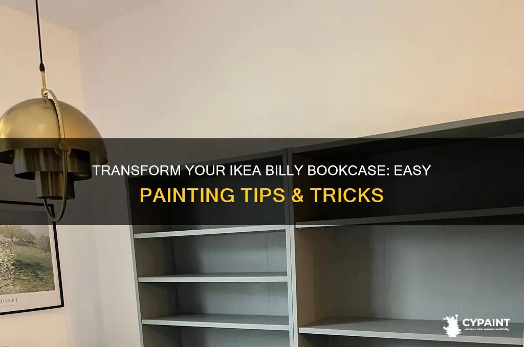 how to paint over ikea billy bookcase
