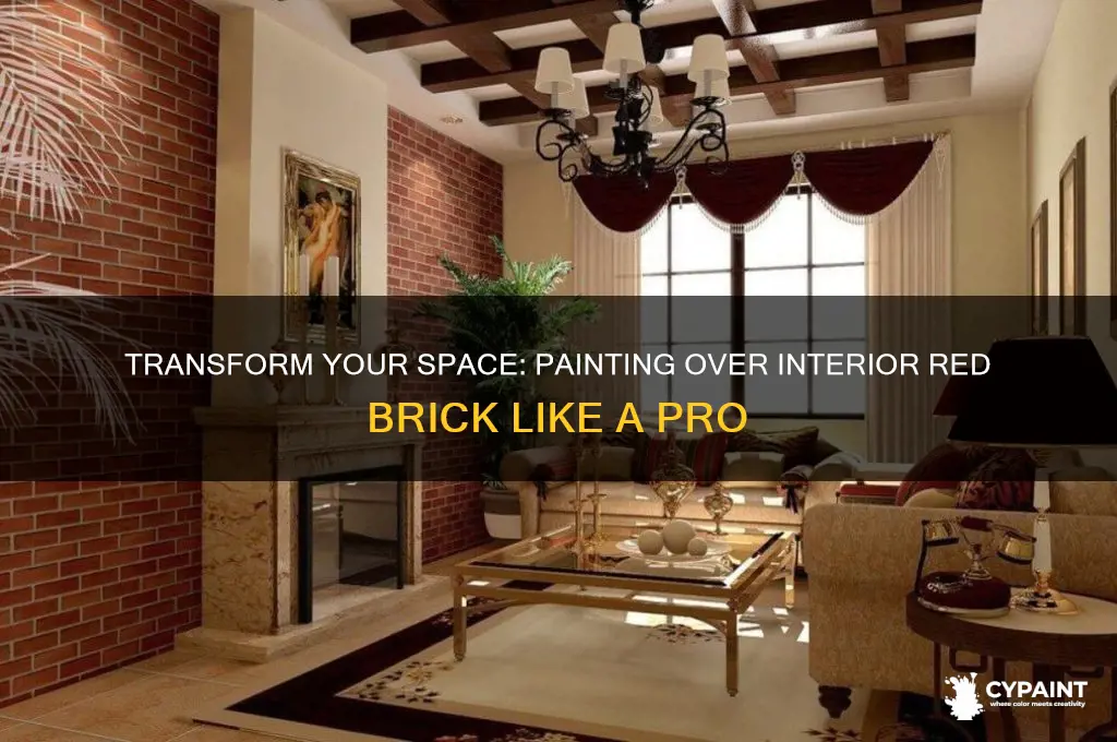 how to paint over interior red brick