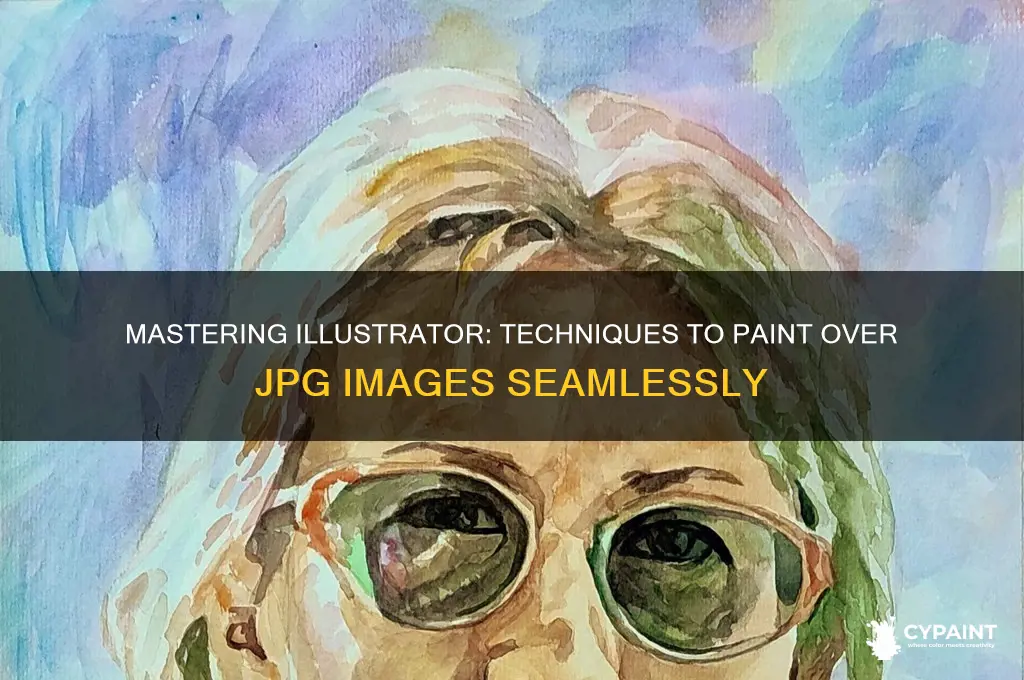 how to paint over jpg in illustrator