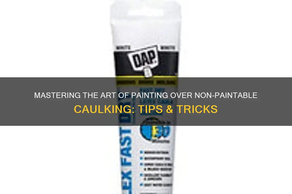how to paint over non paintable caulking