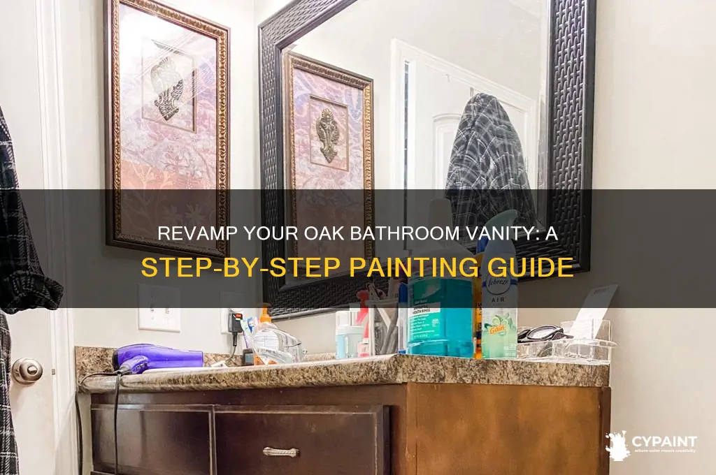how to paint over oak bathroom vanity
