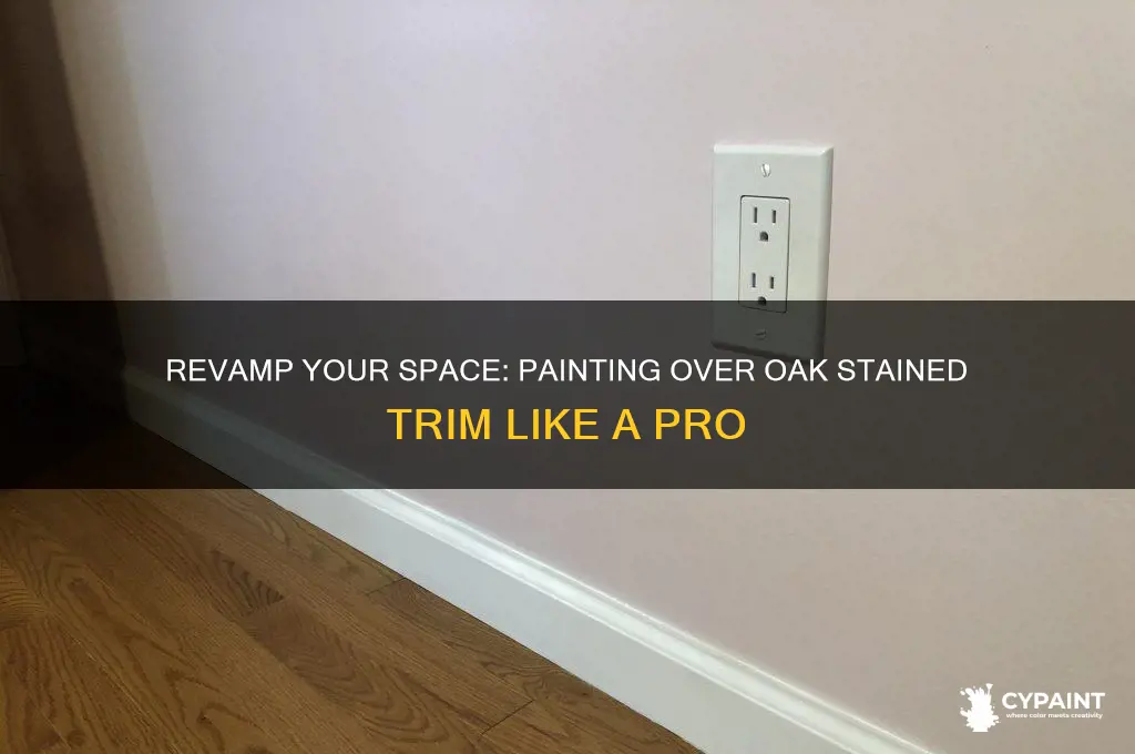 how to paint over oak stained trim