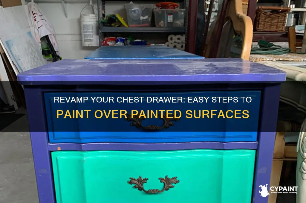 how to paint over painted chest drawer
