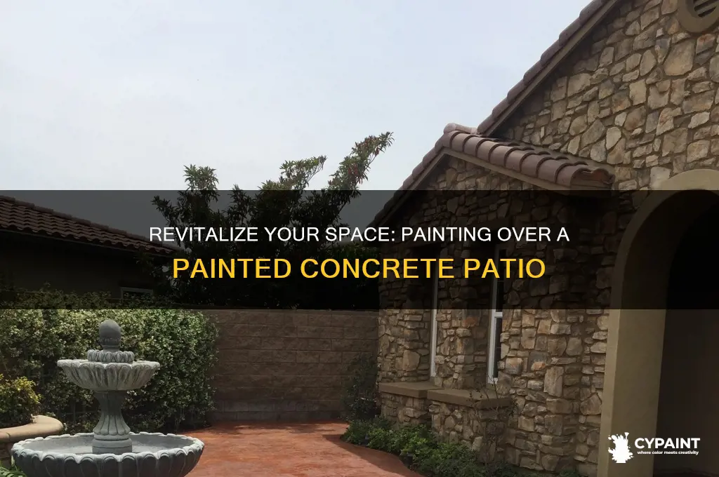 how to paint over painted concrete patio