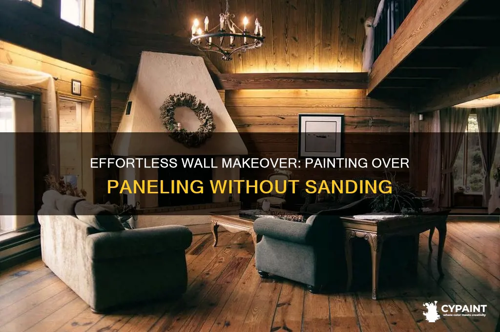 how to paint over paneling without sanding