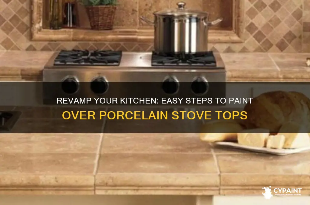how to paint over porcelain stove top