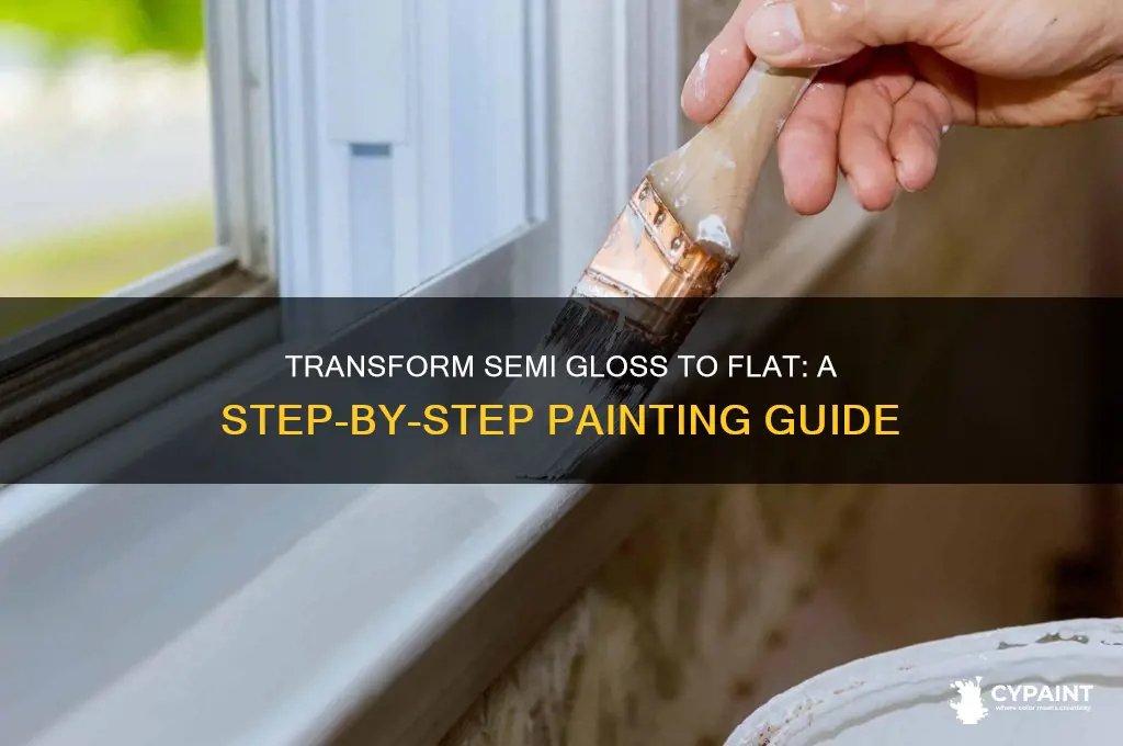 how to paint over semi gloss paint with flat paint