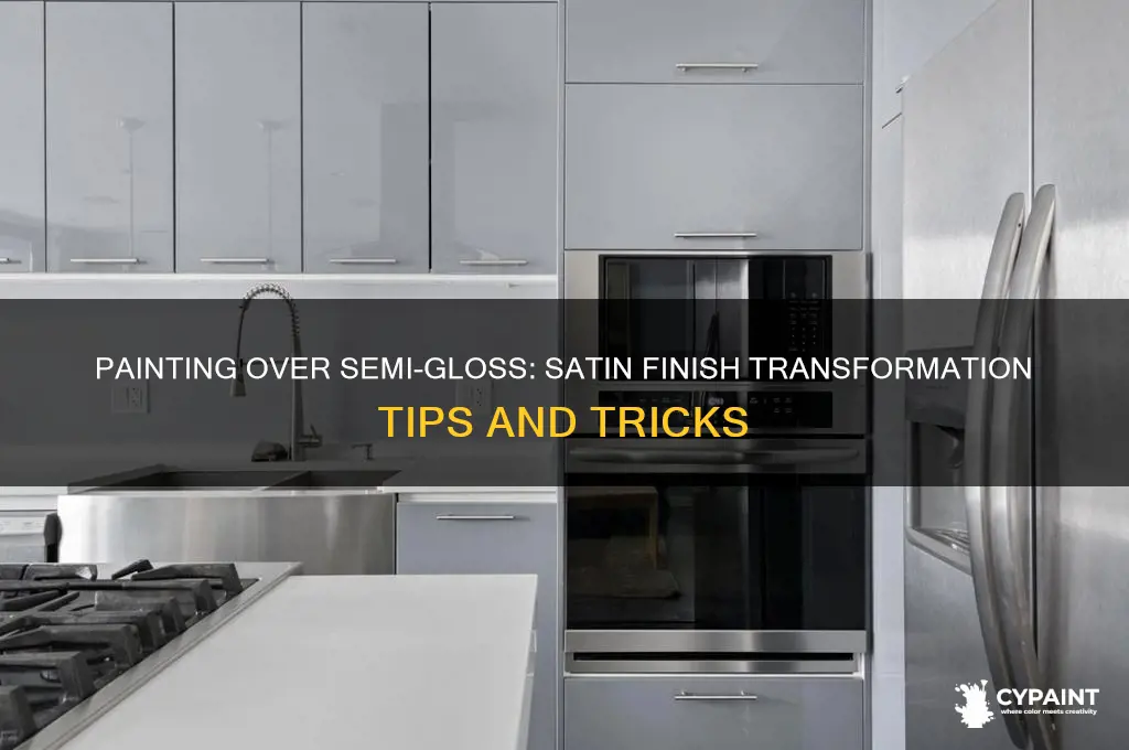 how to paint over semi gloss paint with satin paint