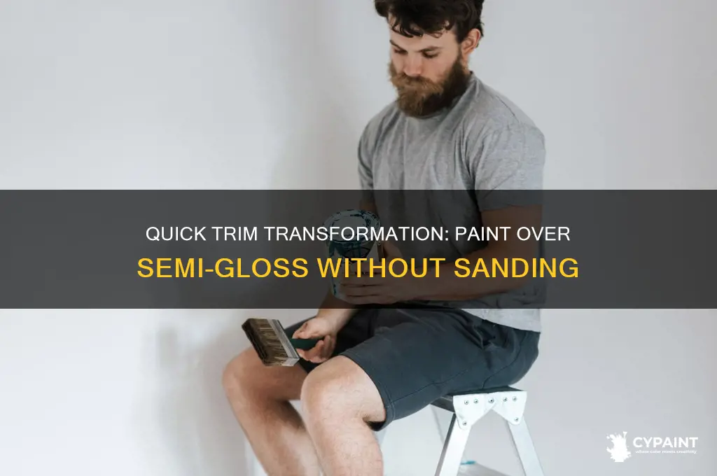 how to paint over semi gloss trim without sanding