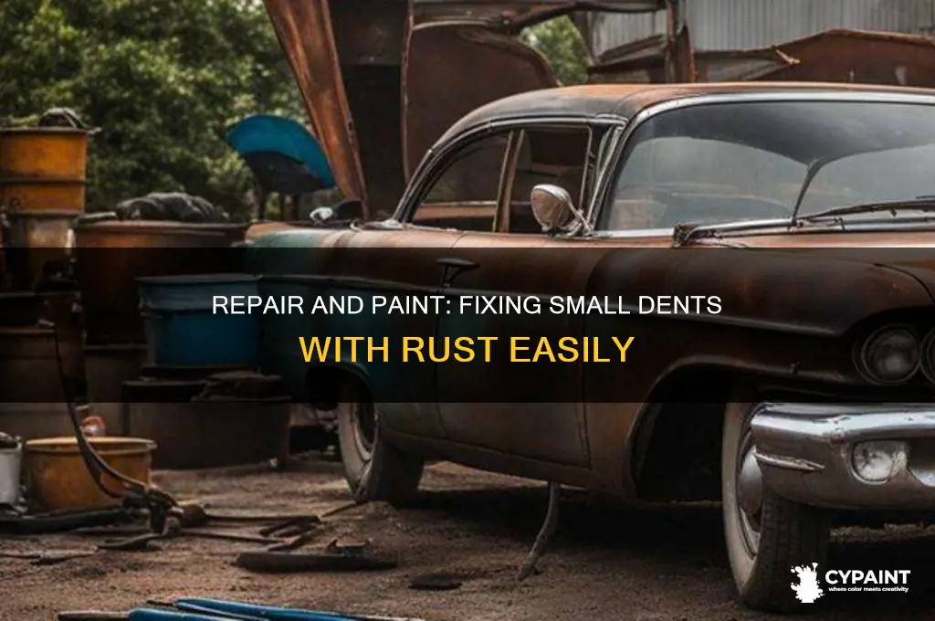 how to paint over small dent with rust