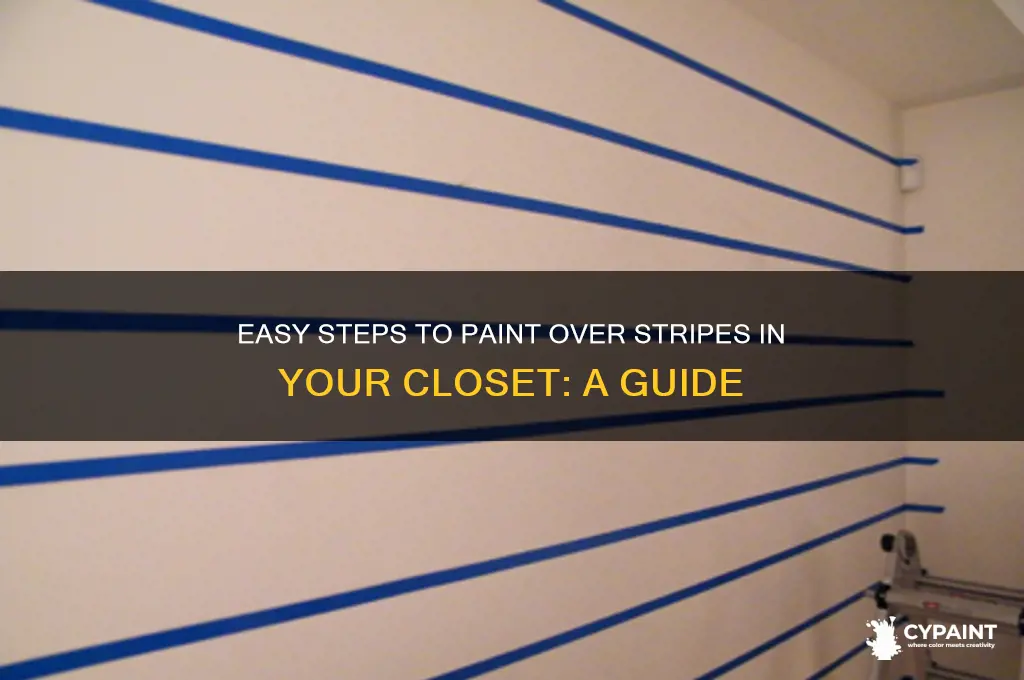 how to paint over stripe in closet