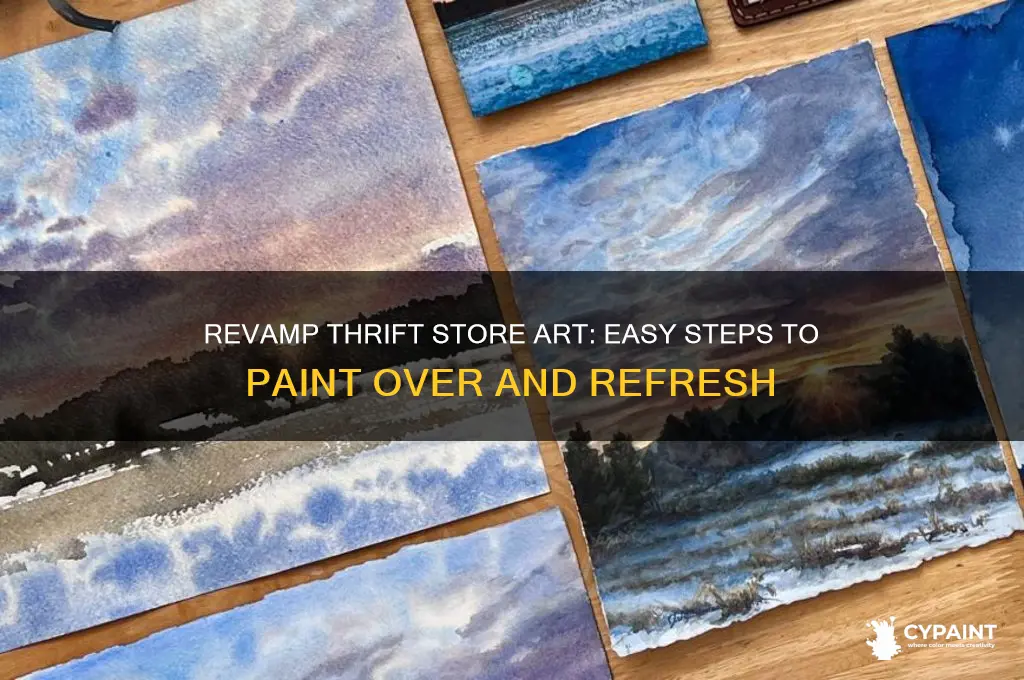 how to paint over thrift store art