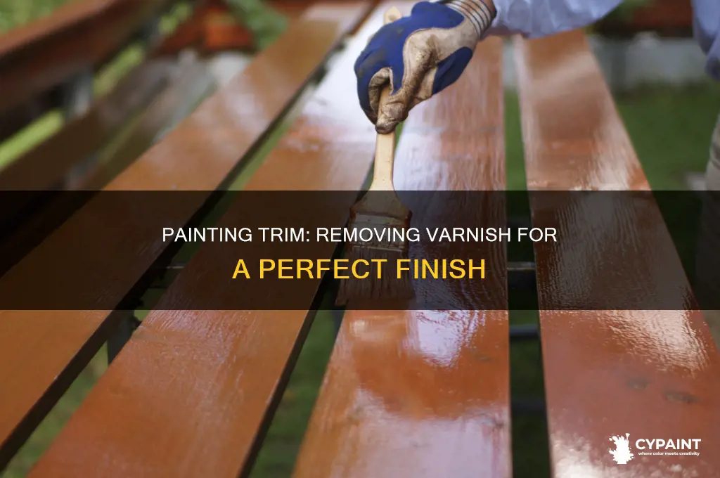 how to paint over trim with varnish on it