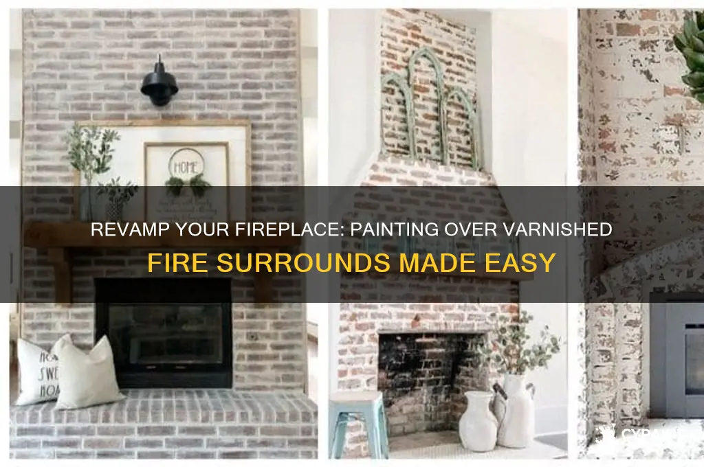 how to paint over varnished fire surround