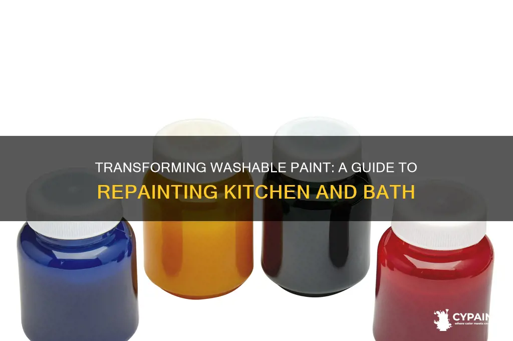 how to paint over washable kitchen and bath paint