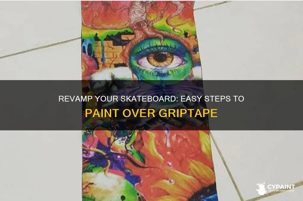 how to paint over your skateboard griptape