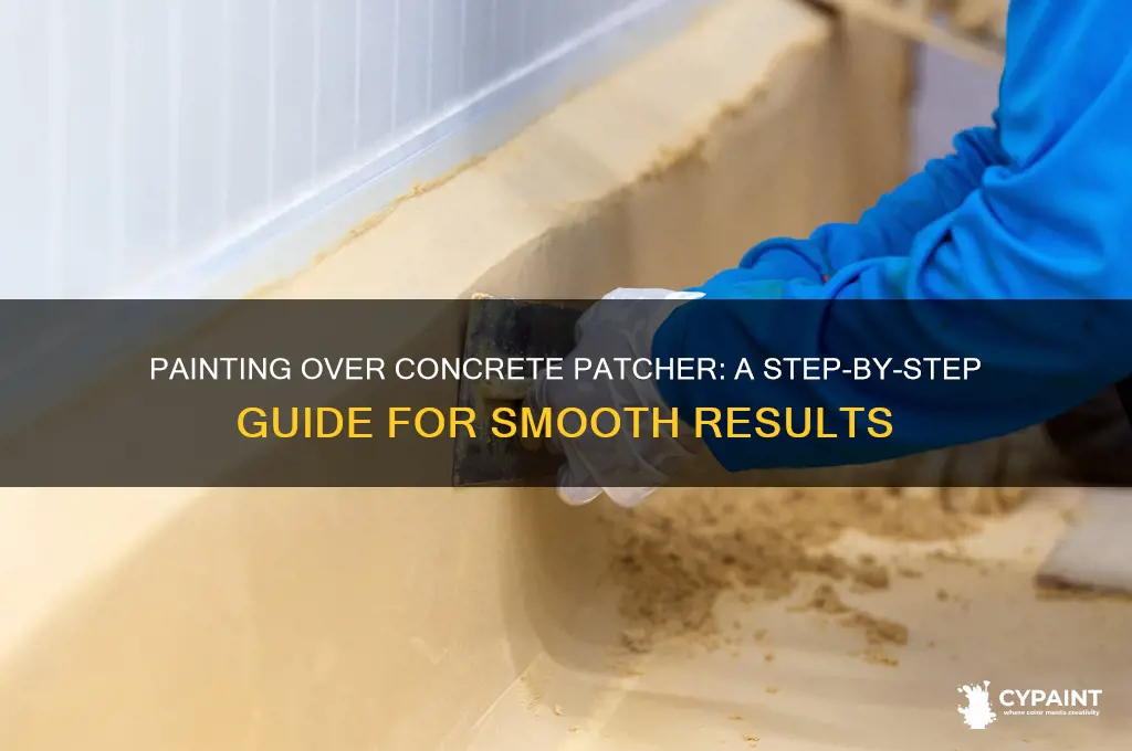 how to paint overconcrete patcher with paint