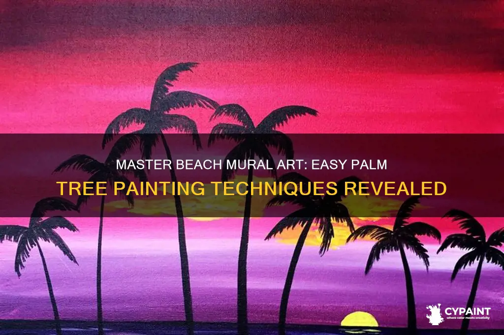 how to paint palm trees for beach mural