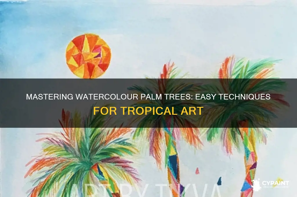 how to paint palm trees in watercolour