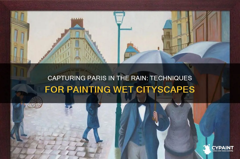 how to paint paris in the rain