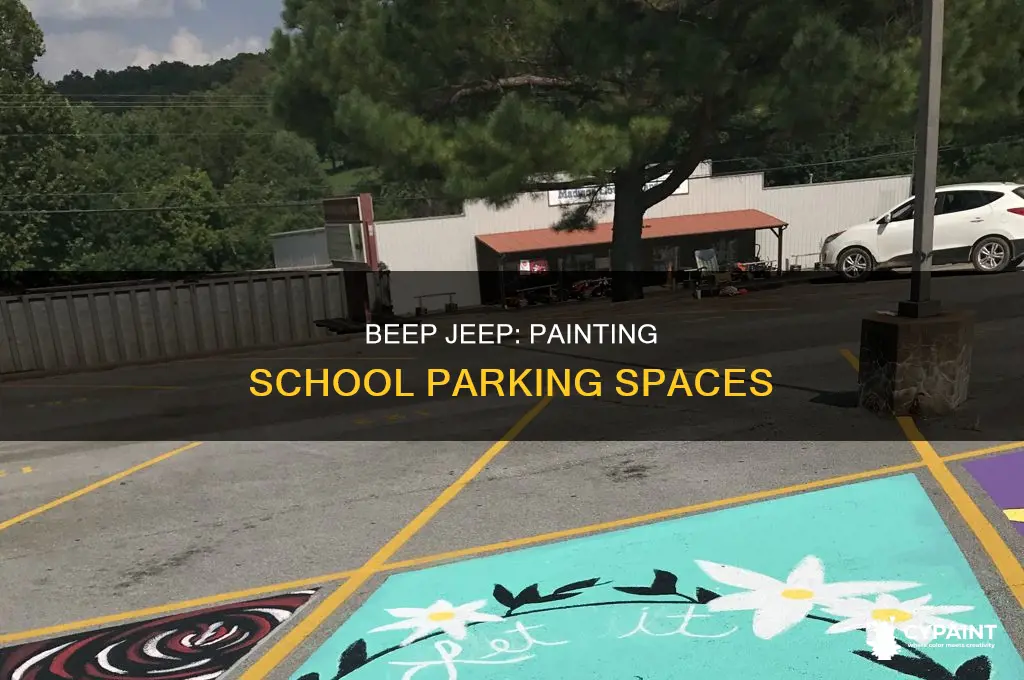 how to paint parking space at school beep jeep
