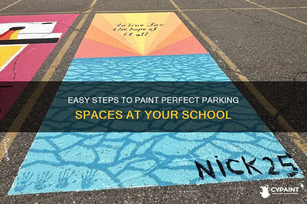 how to paint parking space at school