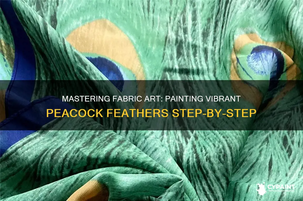 how to paint peacock feather on fabric