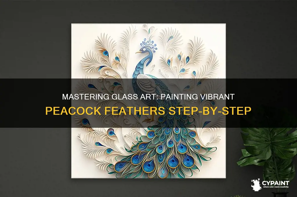 how to paint peacock feathers on glass