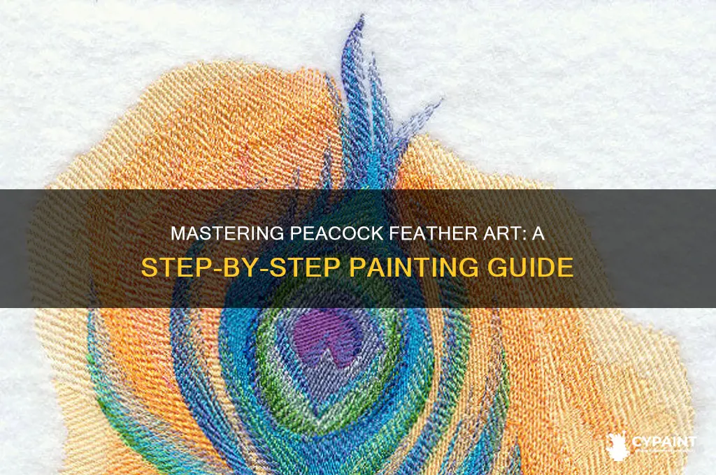 how to paint peacock feathers step by step