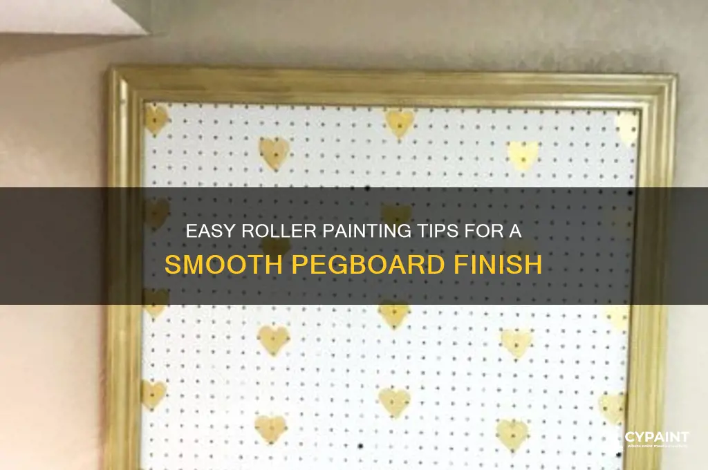 how to paint pegboard with a roller