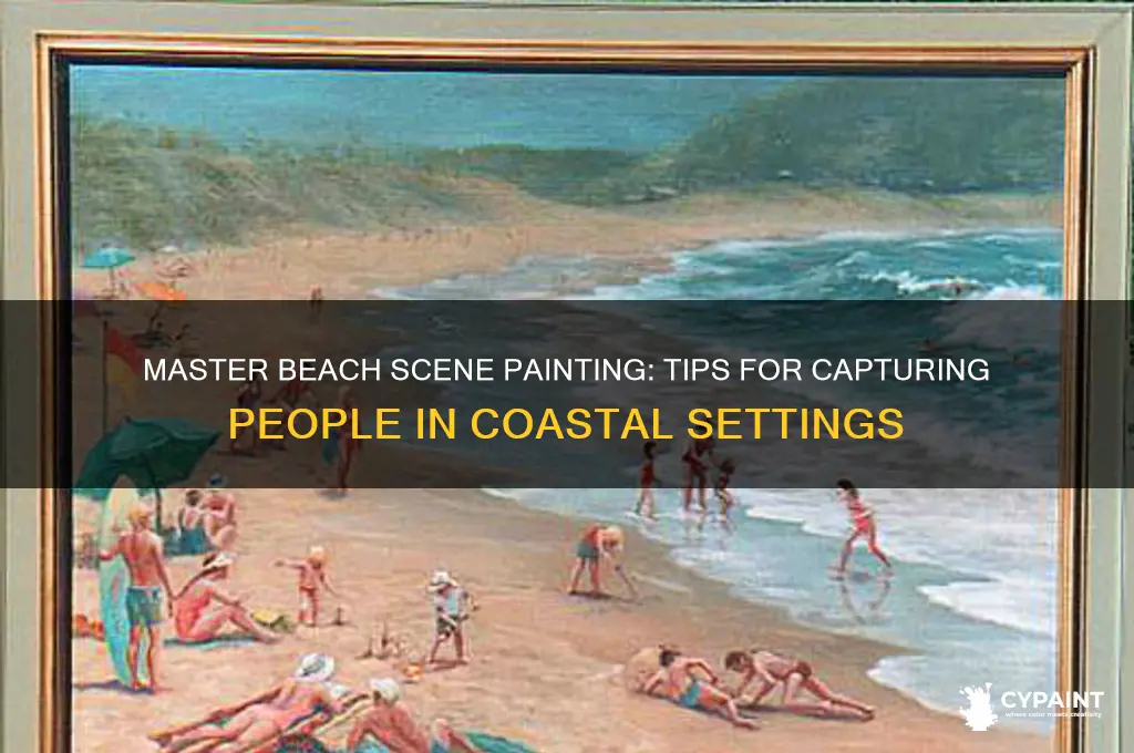 how to paint people on a beach