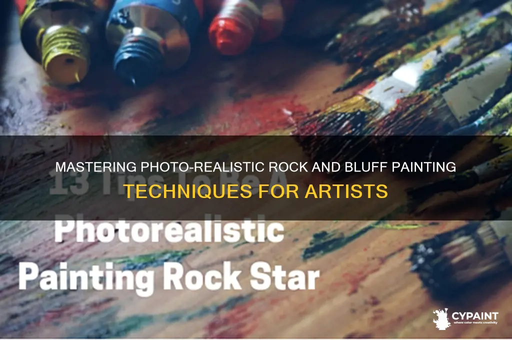 how to paint photo realistic rocks and bluffs