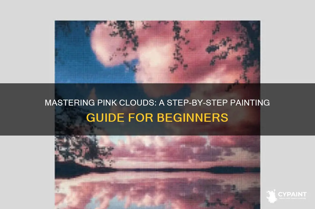 how to paint pink clouds step by step