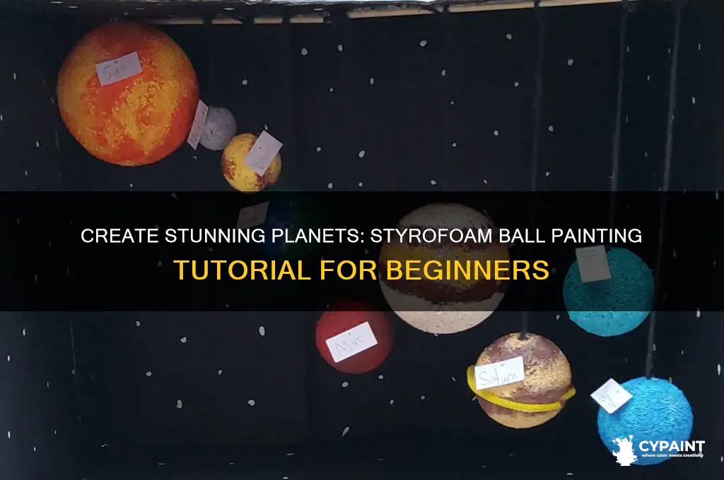 how to paint planets on styrofoam balls