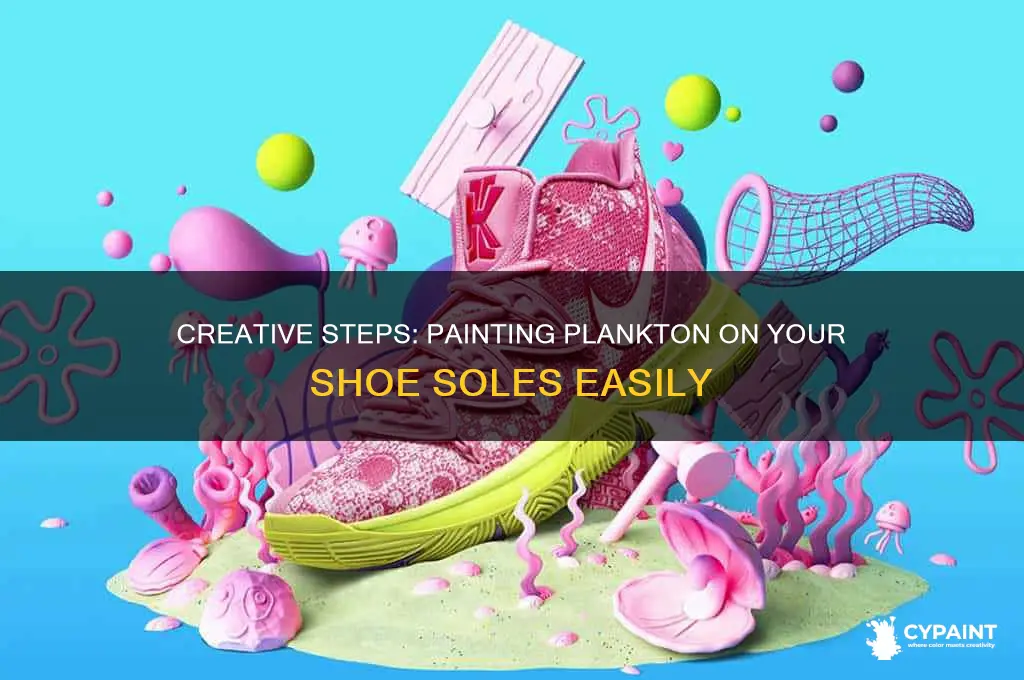 how to paint plankton on the bottom of your shoe