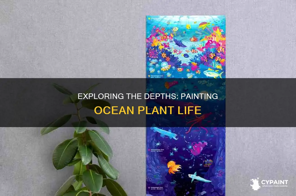 how to paint plants at bottom of the ocean