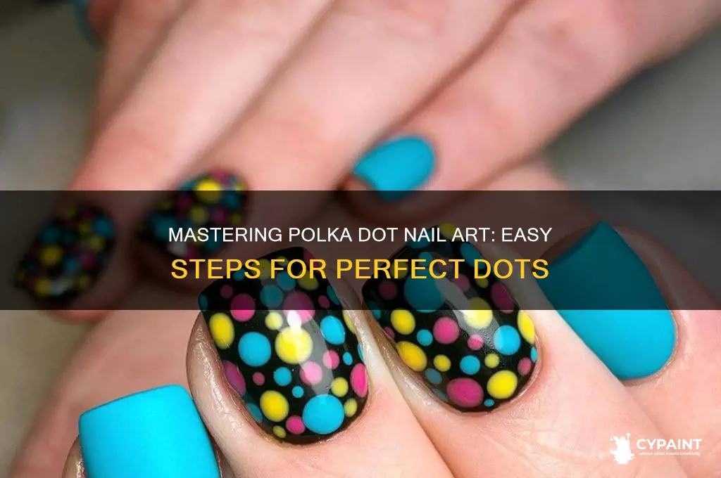 how to paint polka dots on fingernails