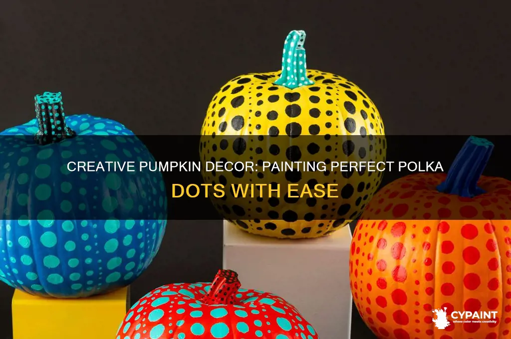 how to paint polka dots on pumpkins