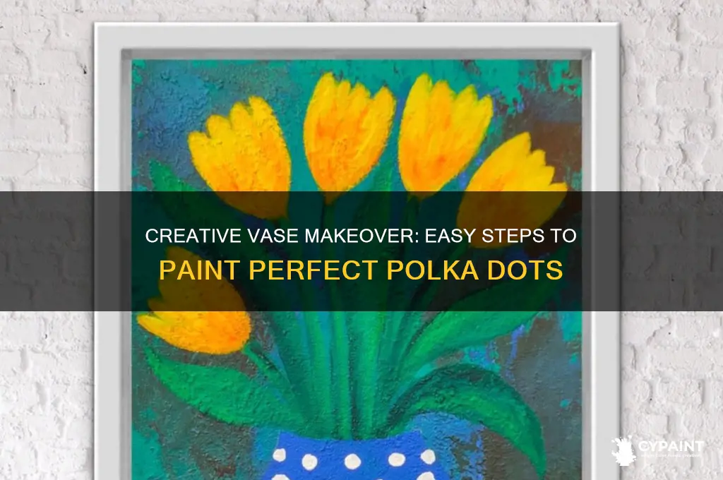 how to paint polka dots on vases