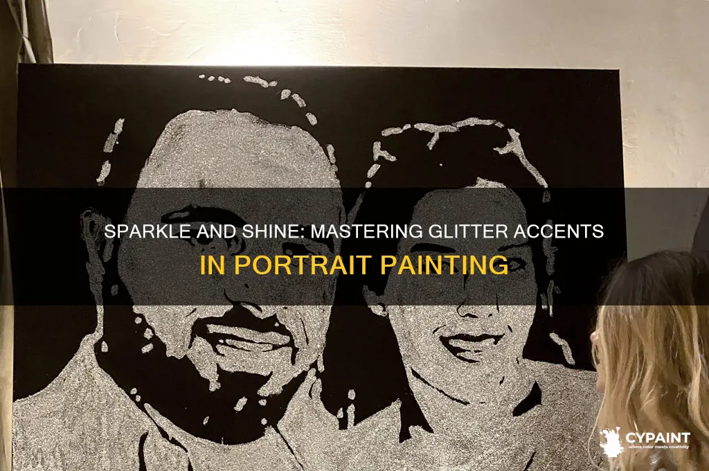 how to paint portraits with glitter accents
