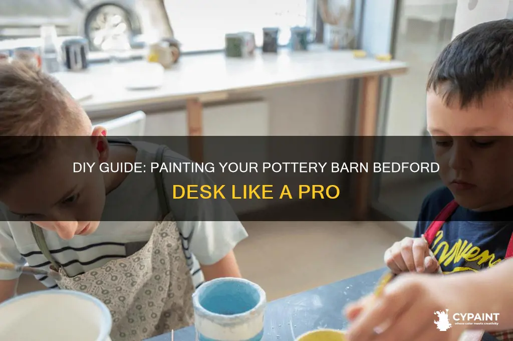 how to paint pottery barn bedford desk