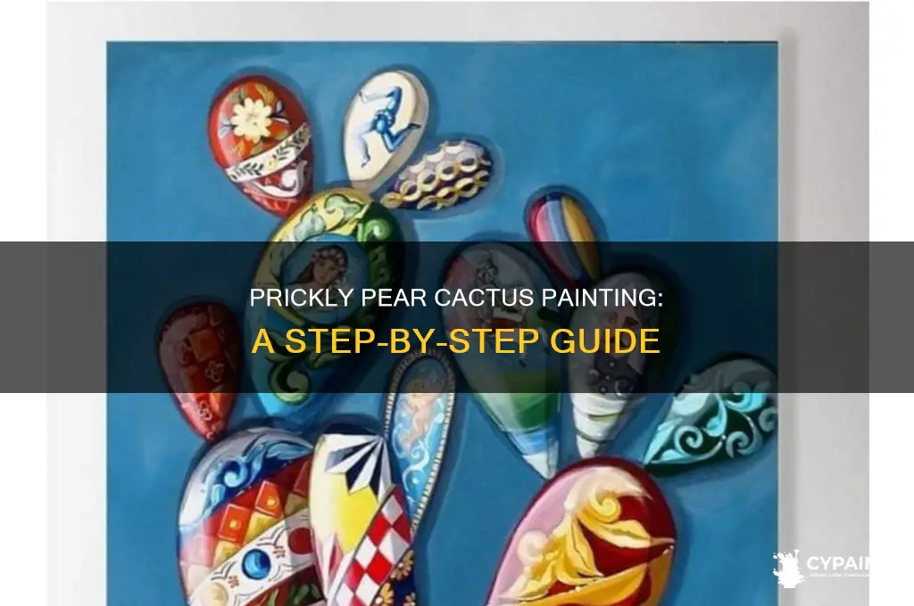 how to paint prickly pear cactus step by step
