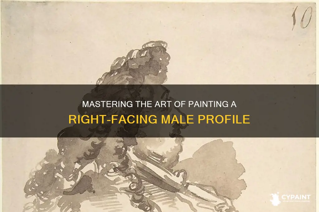 how to paint profile man facing right
