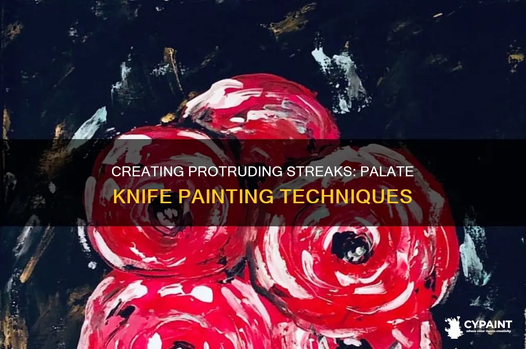 how to paint protruding streaks with a palate knife