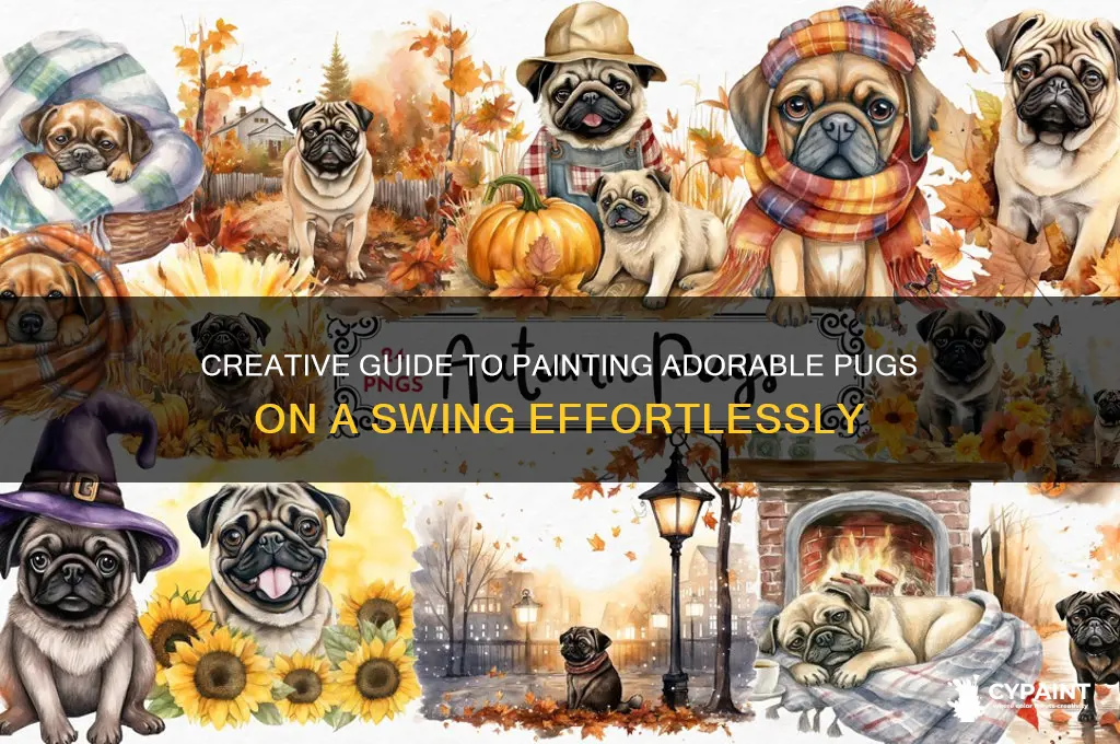 how to paint pugs on a swing
