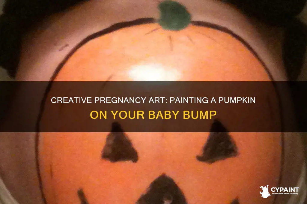 how to paint pumpkin on pregnant belly