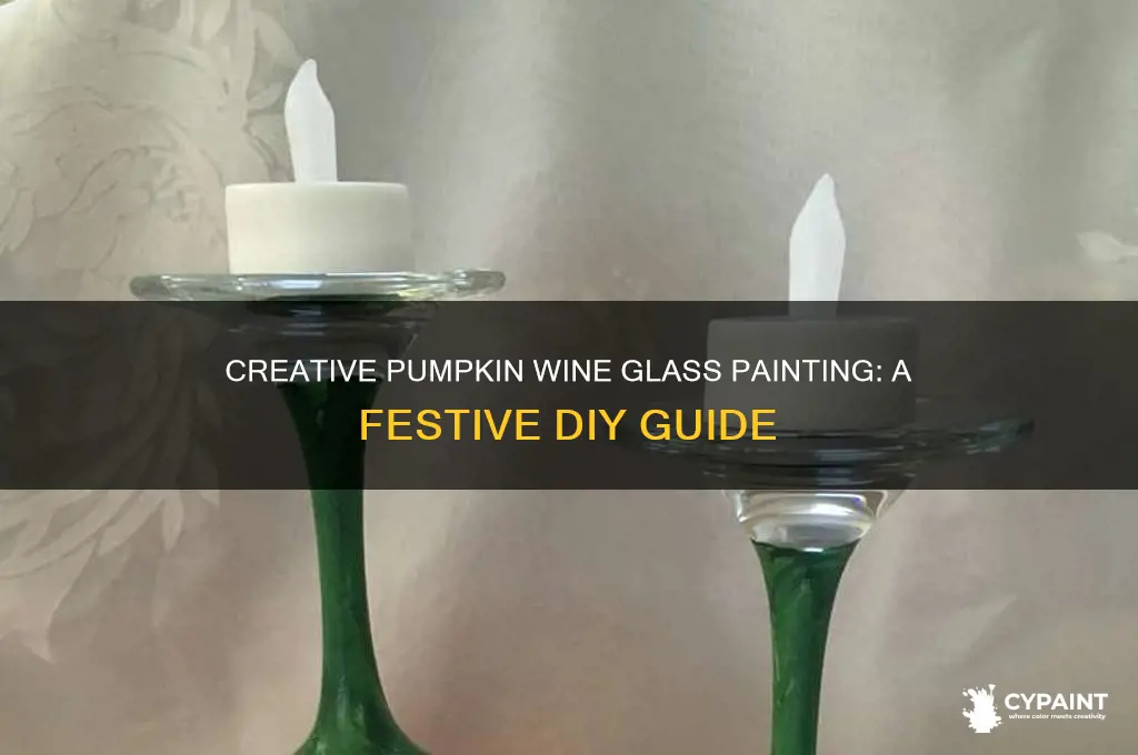 how to paint pumpkins on wine glasses